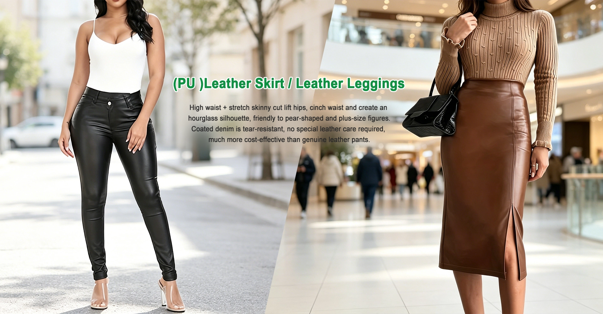Chine Pantalons en cuir PU pour femmes fournisseur