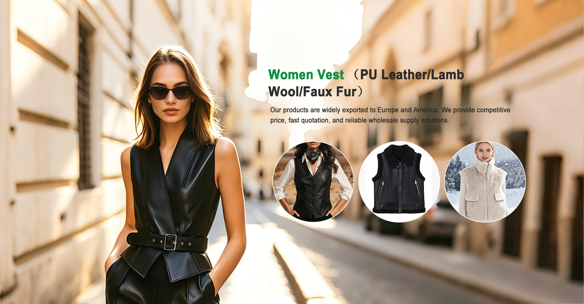 Chine Fabricant de veste en simili cuir pour femme
